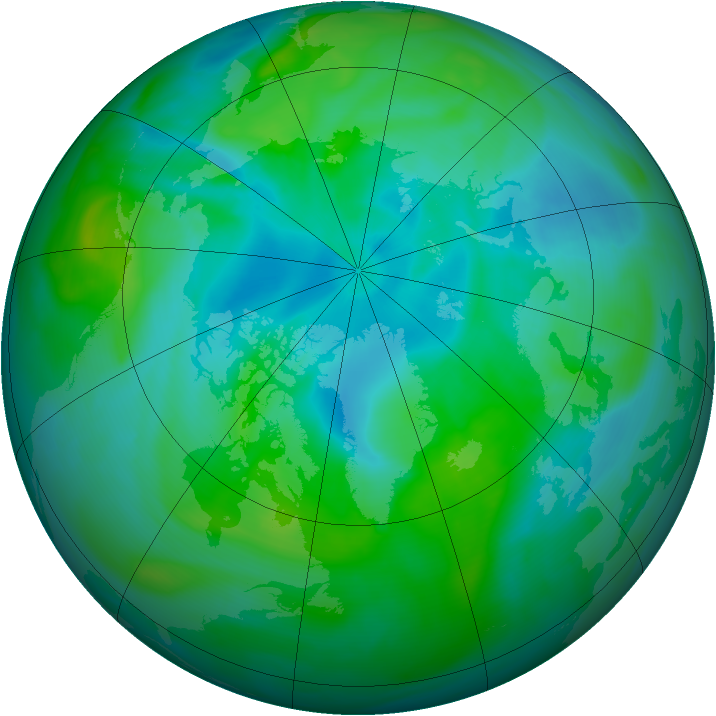 Arctic ozone map for 05 September 2006